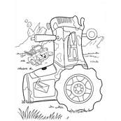 coloriage cars mater et le tracteur